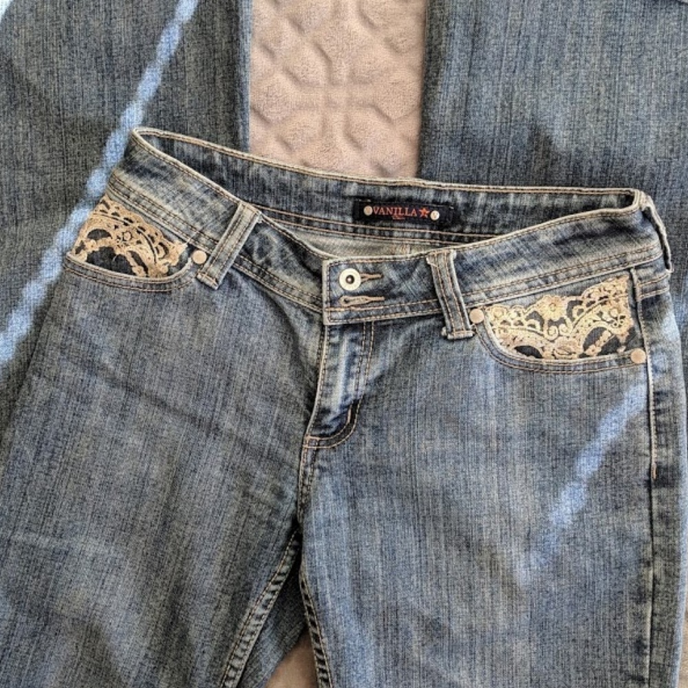 Vintage Lace Flare Jeans